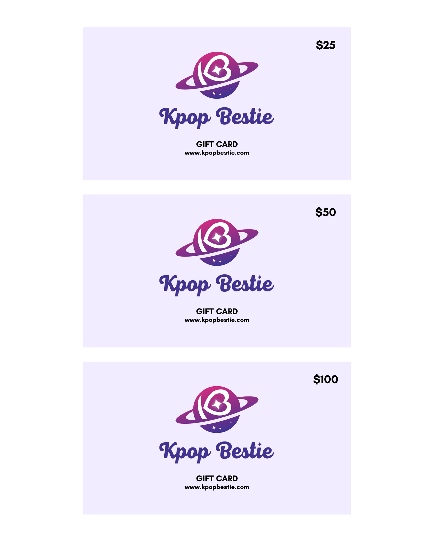 KPOP BESTIE GIFT CARD