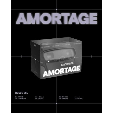 JISOO (BLACKPINK) 1ST MINI ALBUM - AMORTAGE REELS VERSION w/MAKESTAR POB POLAROID