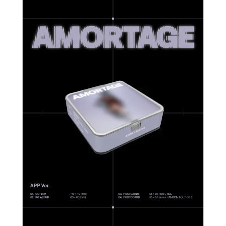 JISOO (BLACKPINK) 1ST MINI ALBUM - AMORTAGE APP VERSION w/MAKESTAR POB POLAROID
