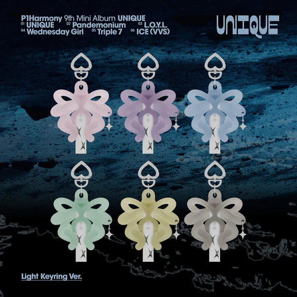 P1HARMONY 9TH MINI ALBUM - UNIQUE (LIGHT KEYRING VER.)