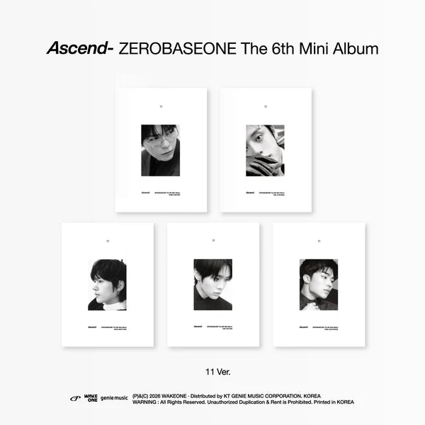 ZEROBASEONE 6TH MINI ALBUM - ASCEND (11 VER.)