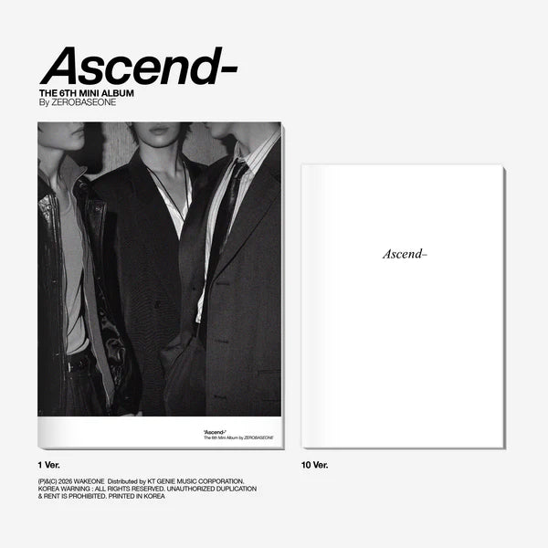 ZEROBASEONE 6TH MINI ALBUM - ASCEND (PHOTOBOOK VER.)