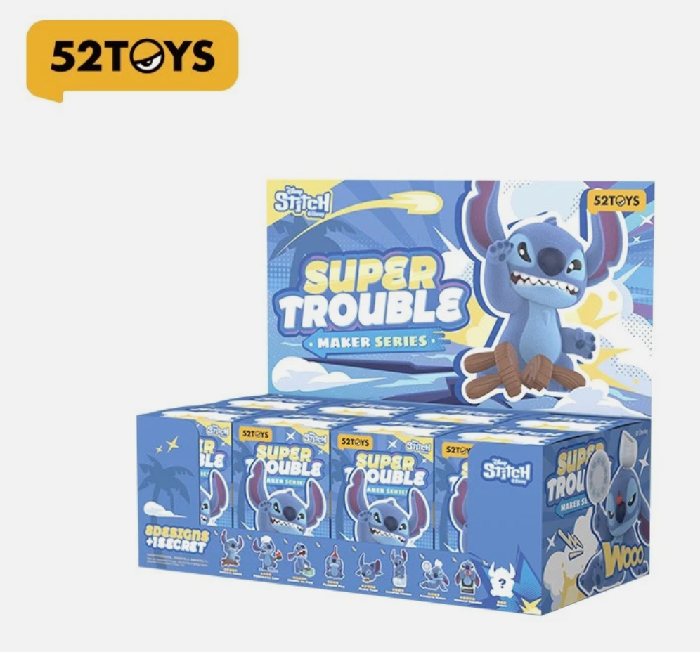 BLIND BOX- 52 TOYS DISNEY STITCH SUPER TROUBLE MAKER SERIES