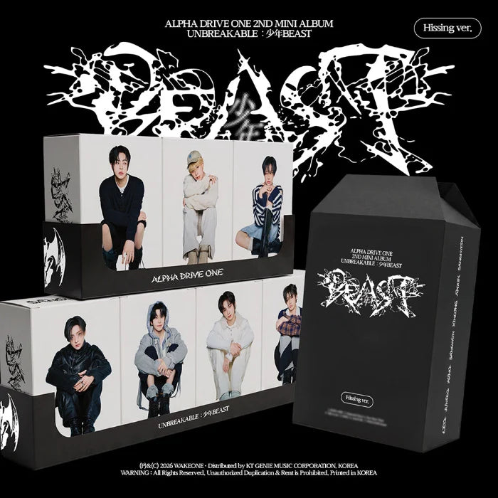 ALPHA DRIVE ONE 2ND MINI ALBUM - UNBREAKABLE : 少年BEAST (HISSING VER.)