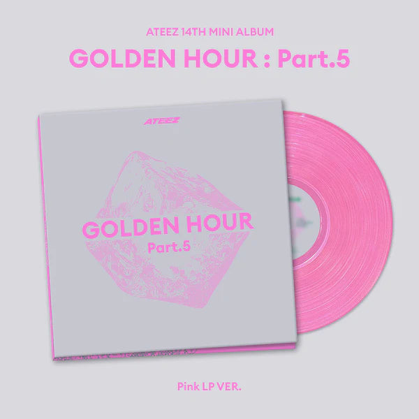 ATEEZ- GOLDEN HOUR: PART 5 (PINK LP VER) w/POB