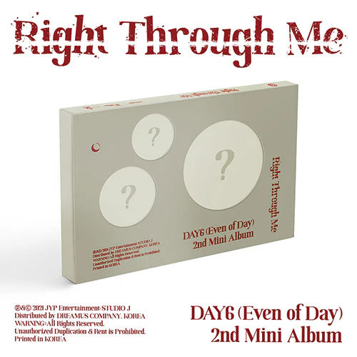 DAY6 (EVEN OF DAY) 2ND MINI ALBUM - RIGHT THROUGH ME