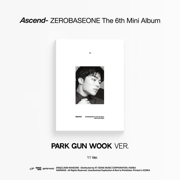 ZEROBASEONE 6TH MINI ALBUM - ASCEND (11 VER.)