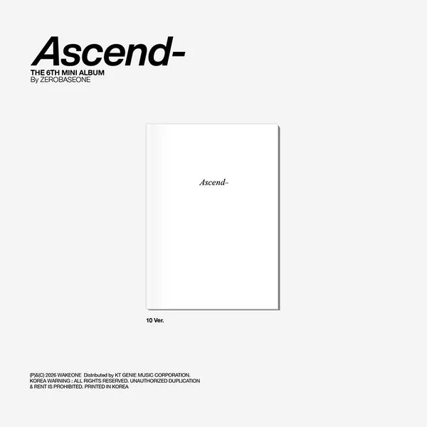 ZEROBASEONE 6TH MINI ALBUM - ASCEND (PHOTOBOOK VER.)